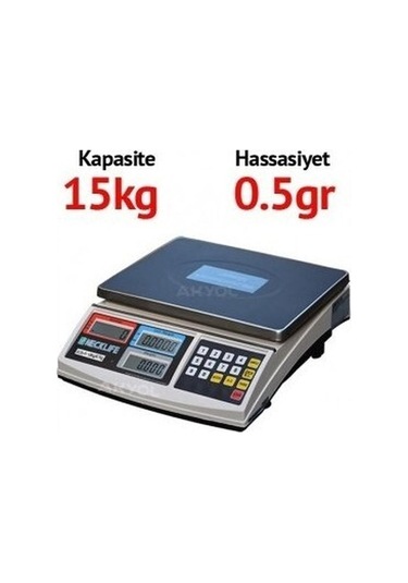 Necklife Jcs-a Dijital Sayıcı Terazi - Hassasiyet: 0.5 Gr. Max: 15 Kg.