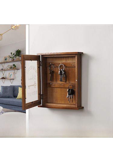 Eski Renk Kurdele Akrilik Anahtar Kutusu Anahtar Saklama Kutusu, Duvara Asılabilir A