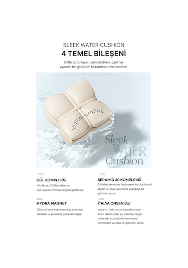 Muzıgae Mansıon Sleek Water Cushion Y21