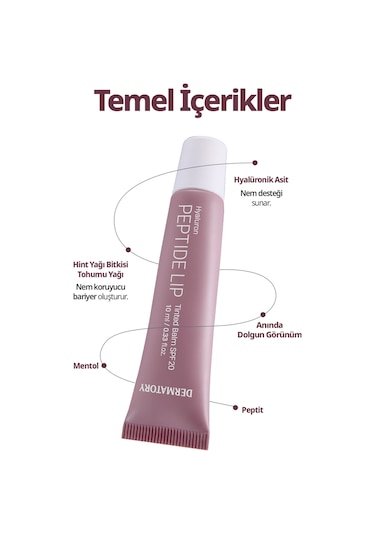 Dermatory Hyaluron Peptide Lip Tinted Balm Spf20
