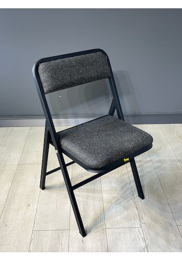 Hey Katlanır Mutfak Sandalyesi Yemek Balkon Bahçe Otel Kafe Gri