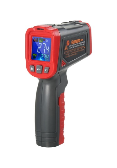 Kızılötesi Lcd Dijital Ekran Sıcaklık Ölçüm Tabancası Kırmızı