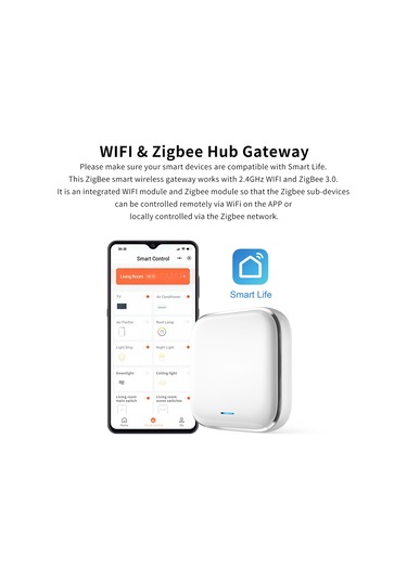 Singree Akıllı Ev Merkezi - Tuya Wifi, Bluetooth Ve Zigbee 3.0 Uyumlu Mini Çoklu Mod Hub Google Asistan Destekli