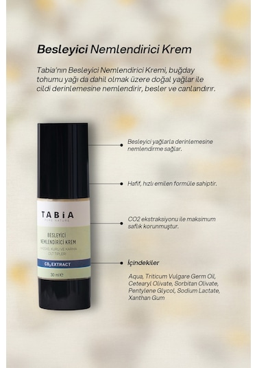 Tabia Besleyici ve Nemlendirici Krem 30 ML