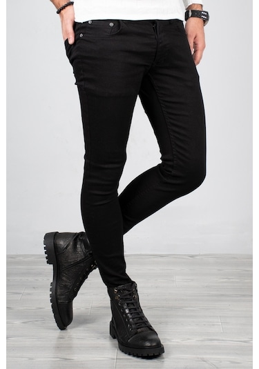 Deepsea Siyah Skinny Kesim Erkek Kot Pantolon 2004157 Siyah
