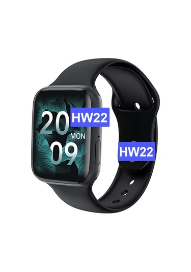 Hw22 Pd-a6 Smart Watch Dokunmatik Bluetooth Nabız Ölçme Sporcu Özellikli 1.75 Inç Akıllı Saat Siyah