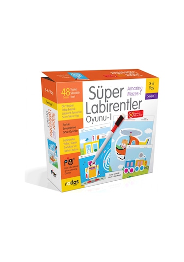 Süper Labirentler - Seviye 1 - 3-6 Yaş