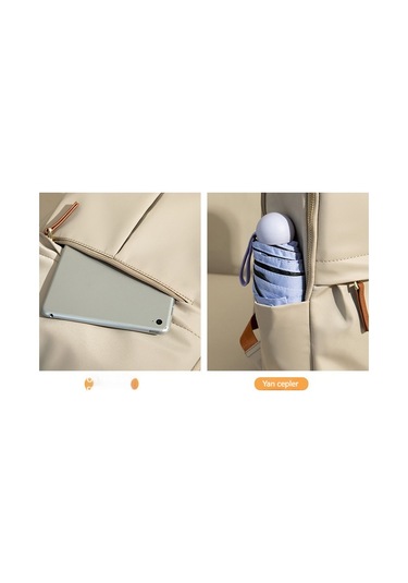 Relaxed Rahat İşe Gidip Geliş Çok Fonksiyonlu Sırt Çantası Kadın 16 İnç Bilgisayar Sırt Çantası Çok Yönlü Basit Büyük Kapasiteli Seyahat Çantası-açık Gri Açık Gri