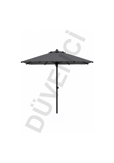 Alubrella Kare Antrasit Güneş Şemsiyesi, 210 Cm Çap / 8 Telli, Bidonsuz
