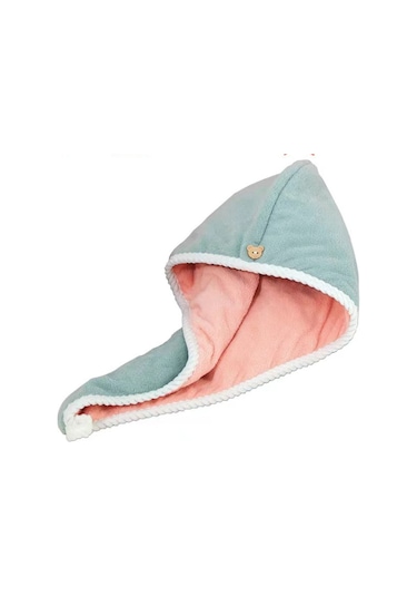Xiyyadms 3'lü Mikrofiber Saç Havlusu - Süper Emici, Düğmeli, Hızlı Kurutma Pembe, Mavi, Yeşil Pembe