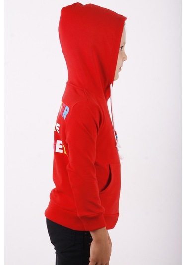 Toontoy Kız Çocuk Stronger Baskılı Sweatshirt Gri Melanj