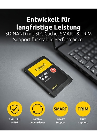 Ssd 2.5 İnç Sata 3 120 Gb, Siyah Standart