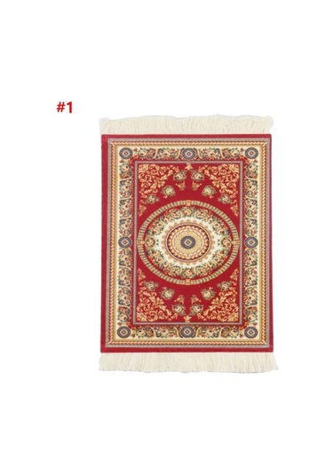 Mini Dokuma Halı Paspas Mouse Pad Retro Tarzı Halı Desenli Kupa Dizüstü Bilgisayar Fare Matı