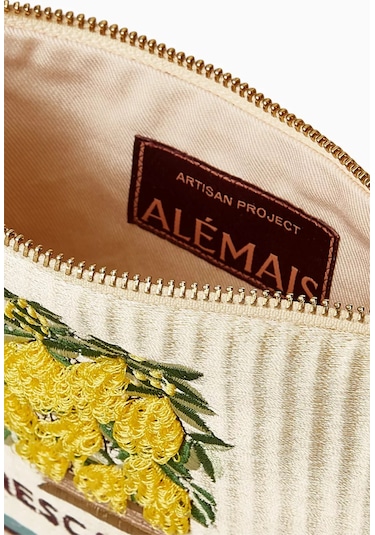 Alemais Saten Contessa Limon Temalı El Çantası, Şık & Eğlenceli Sarı