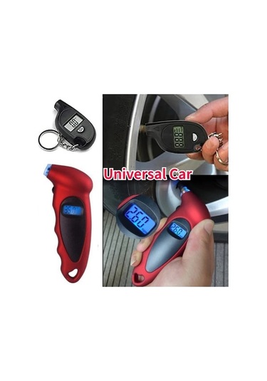 Fastbuy Turcoshop11 1 Adet Lcd Ekranlı Dijital Lastik Basınç Ölçer, Araç Lastiği Hava Basıncı İzleme Aleti Siyah