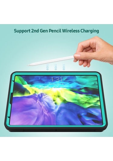 Didadodo İpad Pro 11 2.nesil 2020 Kılıf Şok Emici Tpu Kılıf - 2.nesil Kalem Kablosuz Şarj, Mavi