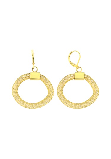 18K 3 Mıc Altın Kaplama Swarovskı Küpe Altın