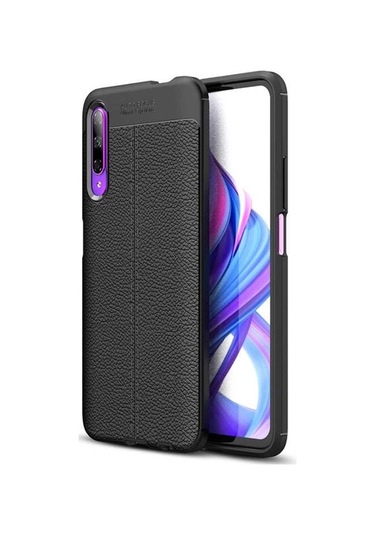 Huawei P Smart Pro 2019 Kılıf Deri Tarzı Niss Silikon Case