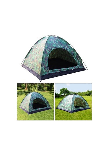 Suntek 3-4 Kişilik Pop-up Camo Kamp Su Geçirmez Çadır Kamuflaj Çok Renkli
