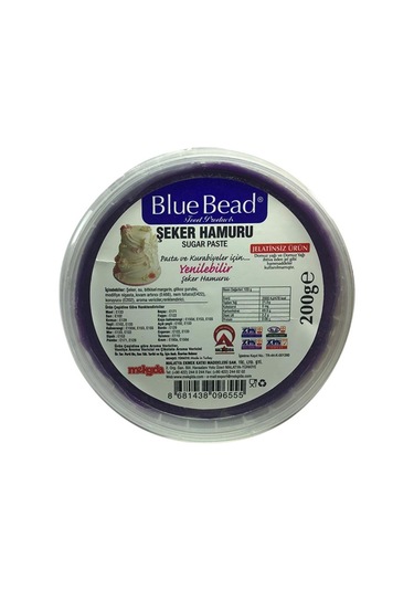 Blue Bead Şeker Hamuru 200gr Mor Diğer
