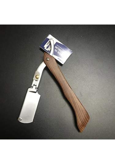 Berber Tıraş Düz Jilet Klasik Manuel Berber Jilet Katlanır Bıçak Erkekler Razorand Bag A