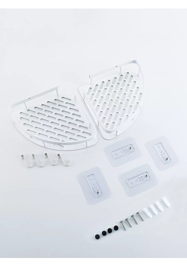 Pabk Banyo Köşe Askılı Duvar Rafı 218647037 Beyaz