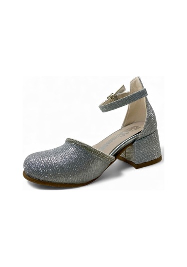 771 Kız Çocuk Okul Öncesi Topuklu Abiye Ayakkabı GÜMÜŞ