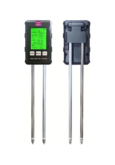 Honeybeeshop 6'sı 1 Arada Toprak Analiz Metre Verimlilik Sıcaklık Işık Ph Nem Hava Nem Testi Kolay Kullanım Bahçe Aracı