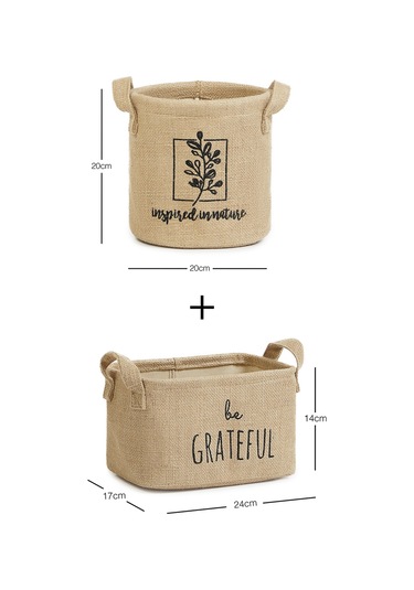 Ocean Home Textile 2' li Jüt Sepet  Set