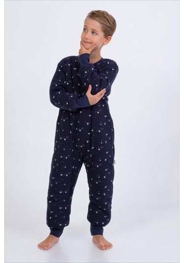 Erkek Çocuk Uyku Tulumu Kalın Elyaf Dolgulu Premium Kalite 2.5 Tog Lacivert