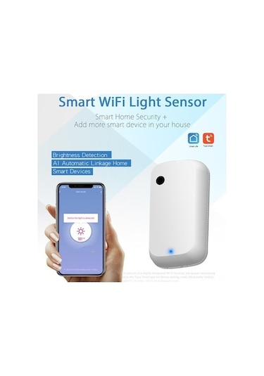 Trendooze Tuya Wifi Işık Sensörü - Akıllı Ev, Google Home Entegrasyonu Beyaz