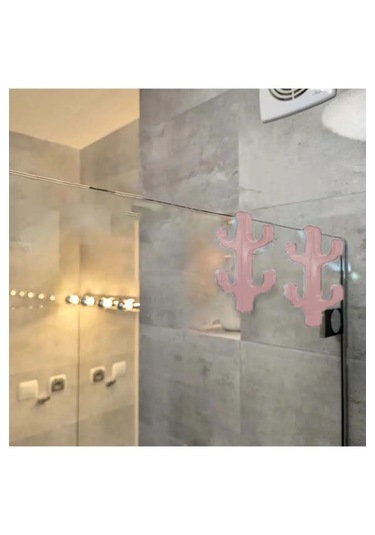 Cama Geçmeli Duşakabin Askısı 2 Adet Bej