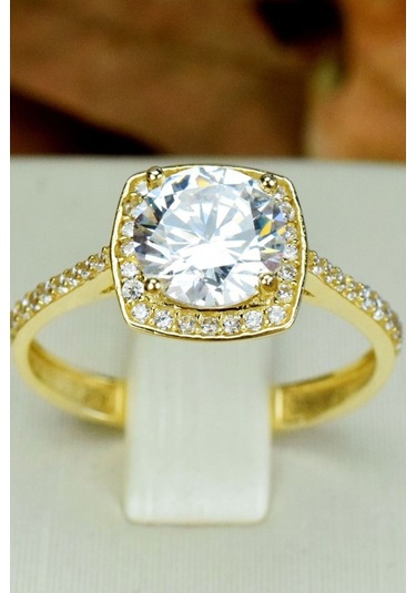 Tektaş Beyaz Altın Modern Kare Baget Tarz