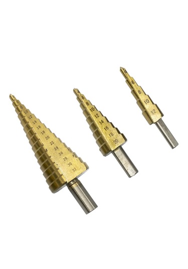 Paslanmaz Kademeli Matkap Sac Delme Ucu 3 Lü Set Okan Hırdavat