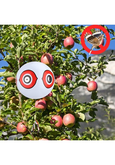 Suofeng Bahçe Kuş Engelleyici Balon - 3d Göz Desenli, Rüzgar Hareketli, Pvc Materyal Siyah