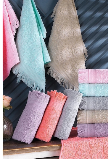 Fringe El ve Yüz Mutfak Havlusu Seti 6'lı 30 x 50 Çok Renkli