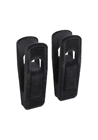 Siyah-20 Adet/takım Ceket Yapay Kadife Flok Kurutma Rafları Elbise Klipsi Plaj Ev Pantolon Dayanıklı Havlu Kelepçesi Çevre Dostu Kaymaz