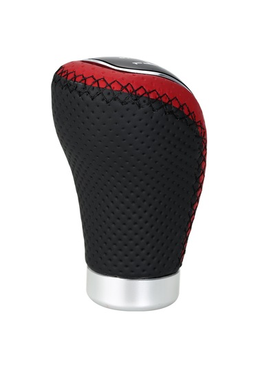 Dianziye Manuel Araçlar İçin 5/6 Vitesli Değiştirme Vites Çubuğu, Pu+alyüminyum Malzeme, 17mm Delik Çapı, Siyah/kırmızı Seçenekli Kırmızı