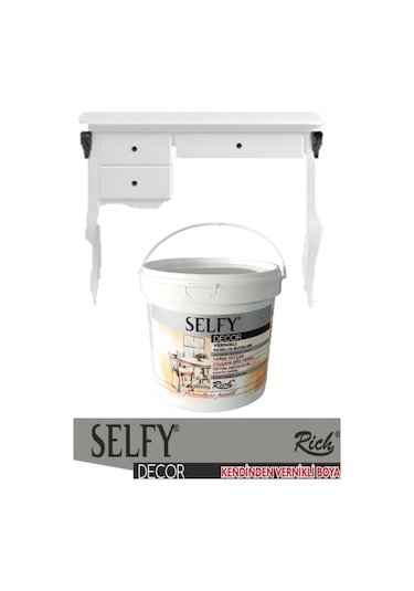 Rich Selfy Decor Dolap Boyama 1000 Gr Beyaz Karışık