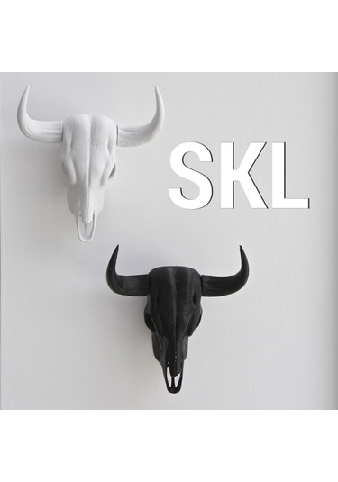 Hayvan Iskeleti - Duvar Dekorasyonu Siyah-beyaz 2 Adet