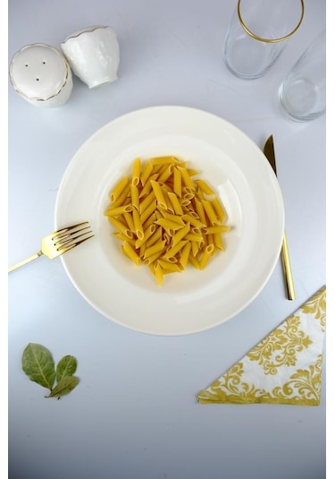 Digithome Valencia Porselen Spagetti Makarna Tabağı 27 Cm Krem - Ipf1096 C320.045