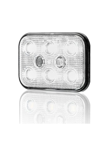 Sanel 12v Universal Kare 6 Led Dış Makan Uyumlu Beyaz Sbd12w6