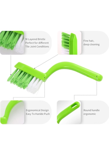 Fosenze 6'lı Ev Temizlik Fırçası Seti - Abs Kollü, Yıkanabilir, Derinlemesine Temizleme - Mutfak, Duvar, Lavabo, Fırın, Banyo Uygun