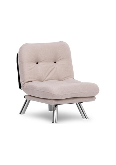 Pafu Hippo Tekli Yataklı Koltuk Keten - Krem Krem