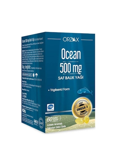 Ocean 500 MG Balık Yağı 60 Kapsül