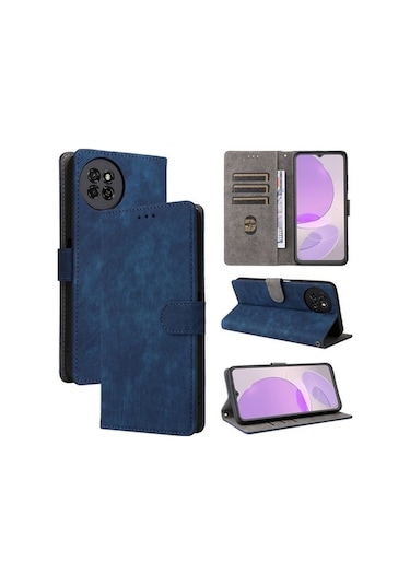 My Topped İtel S23 Uyumlu Rfıd Engelleme Kılıf, Pu Deri Cüzdanlı Standlı Korumalı Kılıf Diğer