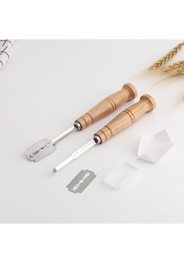 Youmex 304 Paslanmaz Çelik Eşofmanlı Ekmek Dilimi, Hamur Bölme Ve Kesme Aleti - Fabrika Üretimi: Ekmek Bıçağı + 5 Bıçak + Kutusu Haki