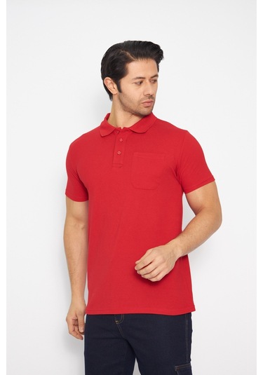 Orange Safety Kırmızı Kısa Kol Polo Yaka T-shirt