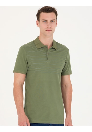 Pierre Cardin Erkek Haki Tişört 50275708-vr027 Haki