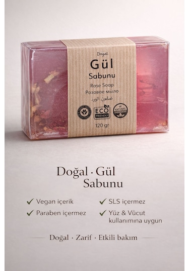Gül Özlü Cilt Bakım Sabunu - 120 Gr Gül